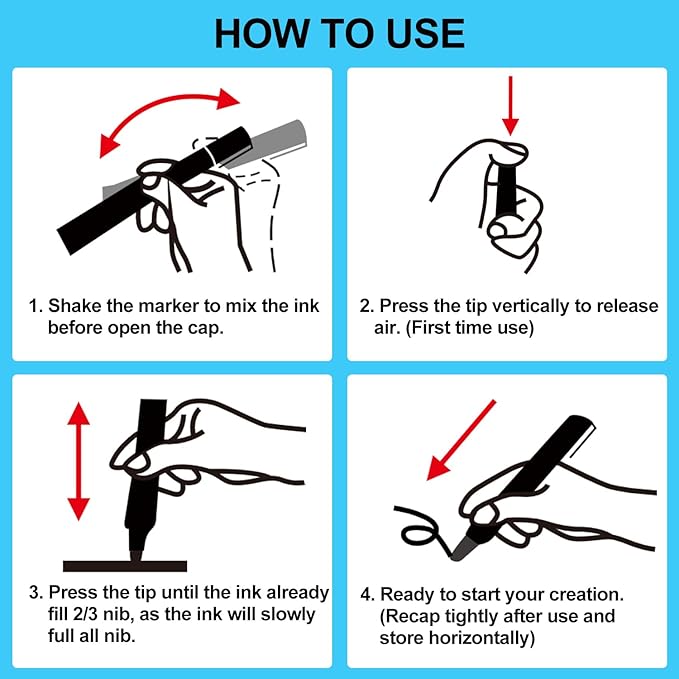 12 Colors Washable Window Markers for Cars, 15mm Jumbo Liquid Chalk Markers, 3 in 1 Nib, Metallic & Neon Paint Glass Pen for Auto, Chalkboard, Blackboard, Bistro, Menus and Any Non-Porous Surface-DeskLoop Office