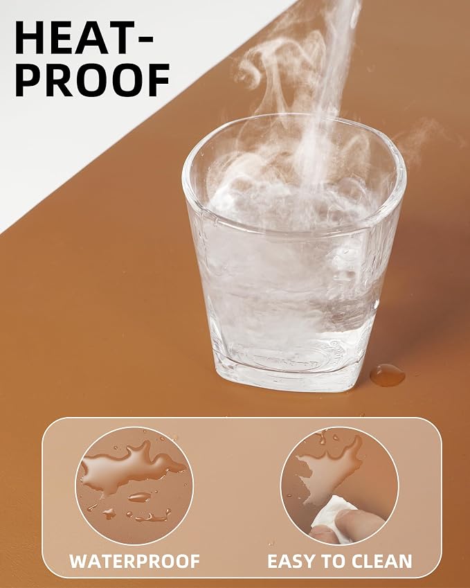 AFIING Leather Desk Pad Protector, Mouse Pad, Office Desk Mat, Non-Slip PU - Image 4