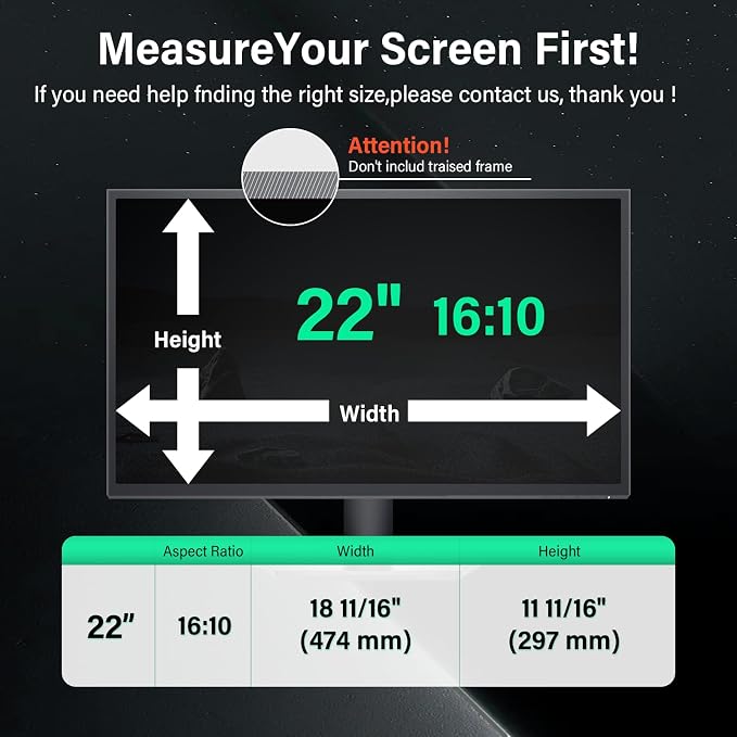 22 Inch Computer Privacy Screen - Image 2