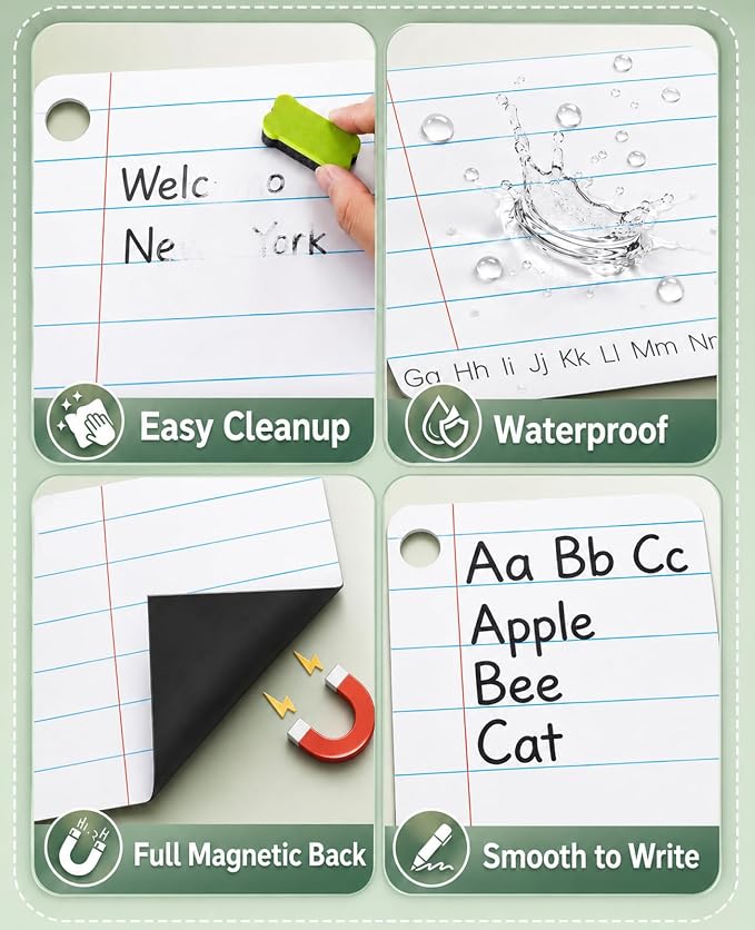Dry Erase Giant Sized Magnetic Notebook Paper, Handwriting Lined Paper - Image 6