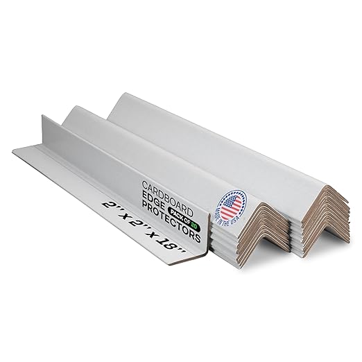 IDL Packaging 2” x 2” x 18” Cardboard Edge Protector (Pack of 20) - Corner Protectors for Shipping, Storage, & Moving – Reinforced Corner Guard Protection for Pallets, Wall Corners, & Furniture-DeskLoop Office