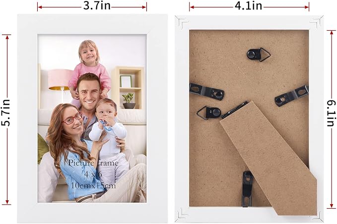 Giftgarden White 4x6 Picture Frame Pack of 12 - Image 2