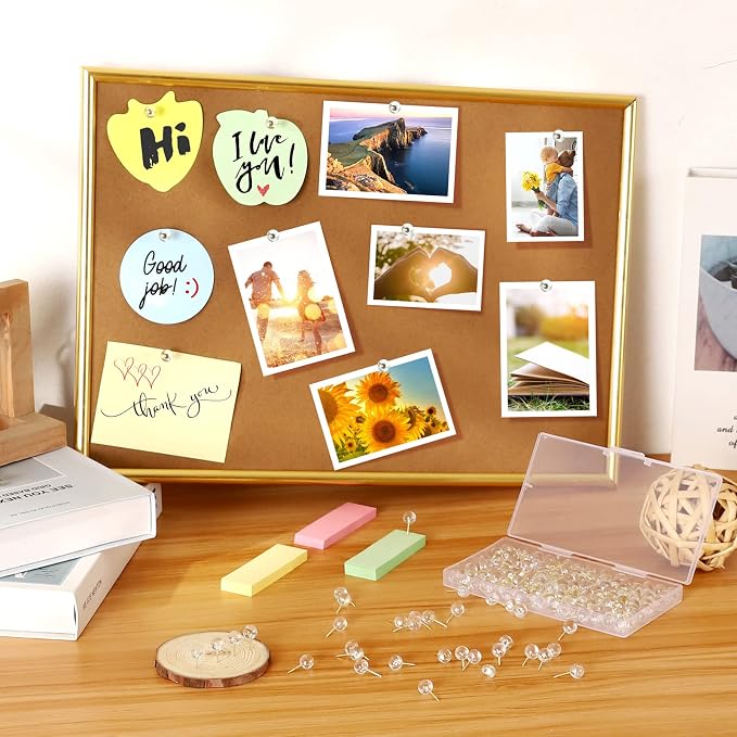 150 PCS Push Pins, Standard Plastic Thumb Tacks, Head Steel Point Thumb Tacks - Image 7