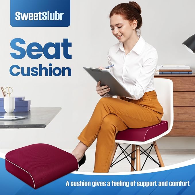 SweetSlubr Seat Cushion for Tailbone Pain Relief, Office Chair Cushion - Image 3
