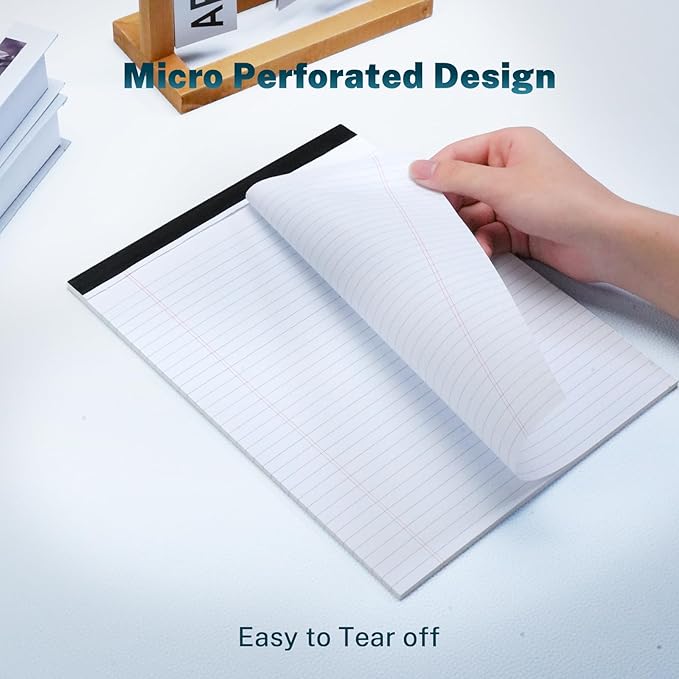 24 Pcs Legal Pads 8.5" x 11" College Ruled Note Pads 8.5 x 11.75 Inch Micro-Perforated Notepad 720 Sheets in Total Lined Writing Paper Notebook for Office, School Supplies & To-Do Lists 30 Sheets/Pad-DeskLoop Office