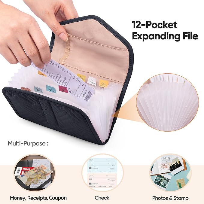 Fabric Receipt Organizer 7X5 - Image 3