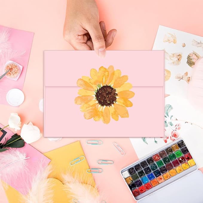 100 Packs Pink 4x6 Envelopes for Invitation Card, A6 Small Envelopes Self Seal - Image 6