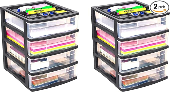 Gracious Living 4 Drawer Desktop & Countertop Organizer w/Organization Lid by GraciousLiving