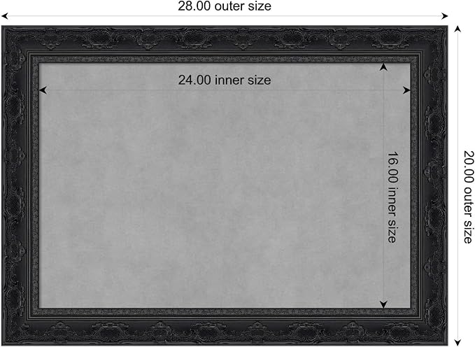 Amanti Art Black Framed Magnetic Board 20x28 Medium Vision Board - Image 2