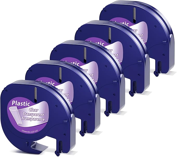 Label KINGDOM Compatible with DYMO Transparent LetraTag Label Maker Refills by LabelKINGDOM