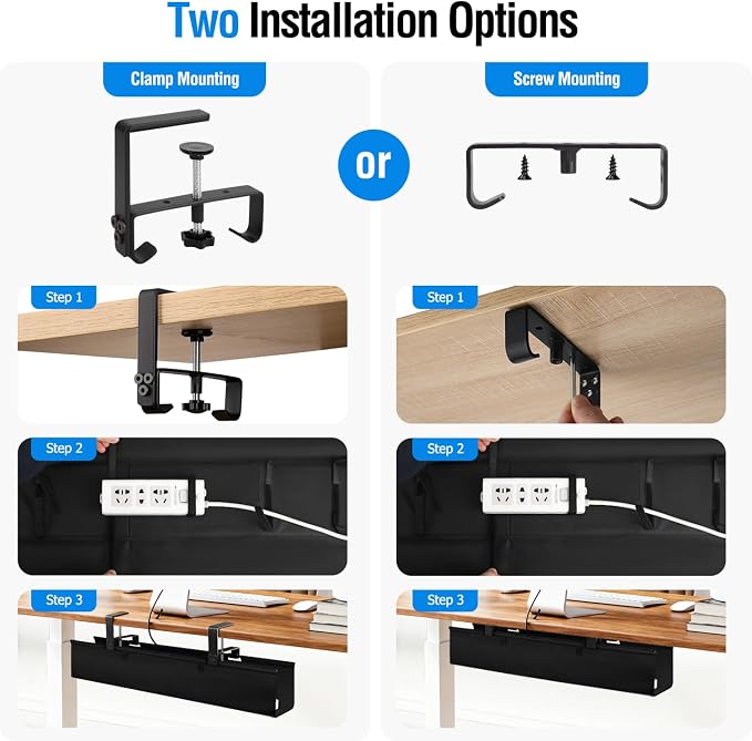 Under Desk Cable Management Tray - Image 6