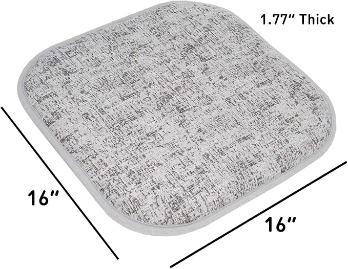 Sweet Home Collection Chair Cushion Memory Foam Pads Honeycomb Pattern Slip Non - Image 4