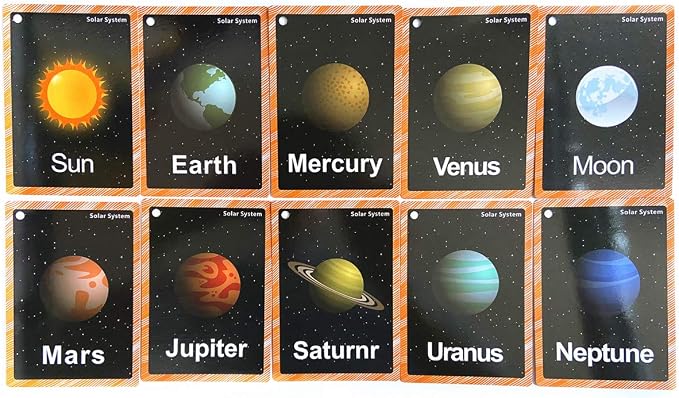 Set of The Solar System and Moon Phase Flashcards - Image 7