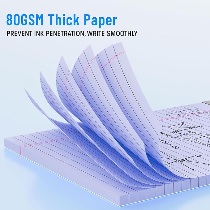 6 Packs Legal Pads 8.5 x 11 Inch, 30Sheets/Pack, College Ruled & Perforated - Image 3