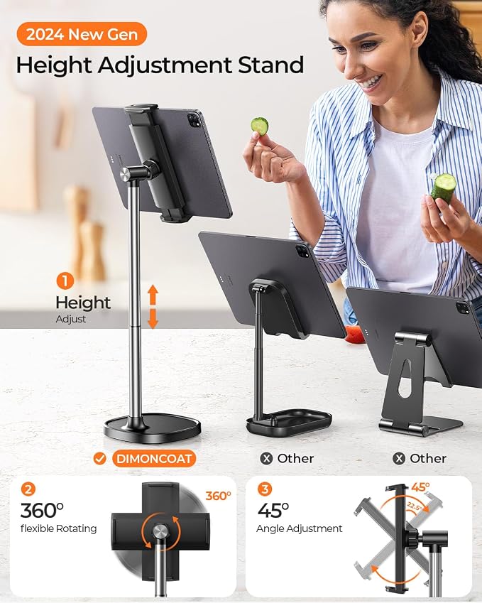 DIMONCOAT Height Adjustable Tablet Stand - Image 2
