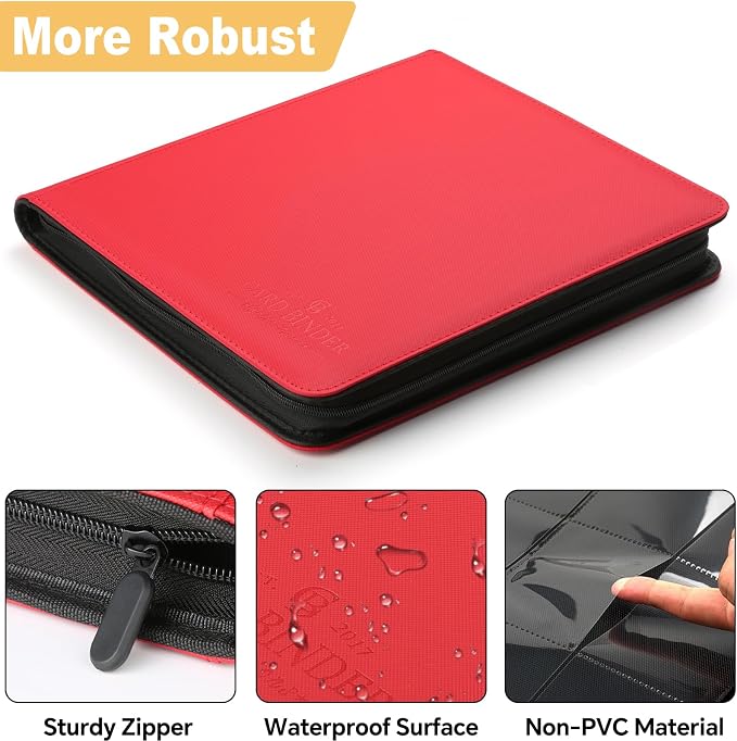16-Pocket Business Card Binder holds 1024 Cards, Premium Diamond Texture PU - Image 3