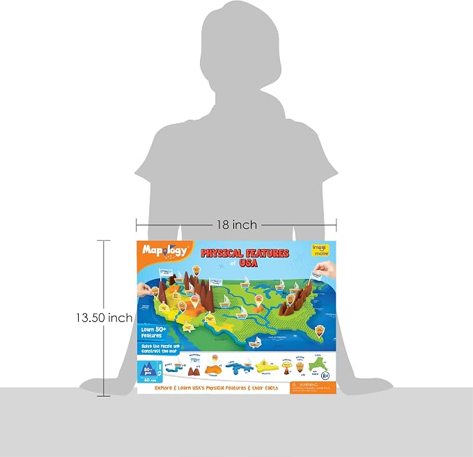 Imagimake Mapology Physical Features USA Puzzle | Mountains, National Parks - Image 7