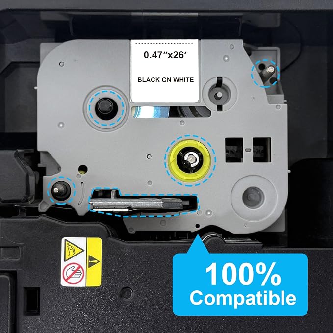 Label Maker Tape 12mm 0.47 White Replacement - Image 6