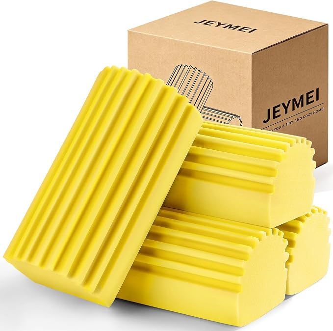 Jeymei 4-Pack Damp Clean Duster Sponge Brush by Jeymei