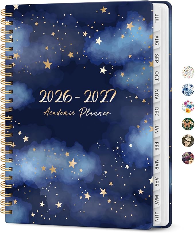 Planner 2026-2027, Academic Year Monthly and Weekly Calendar Planner, Jul 2026 by Taja