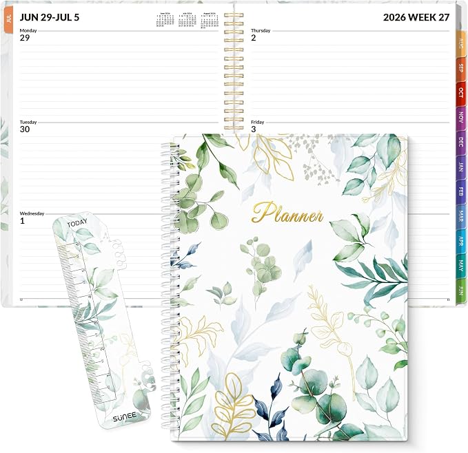 SUNEE Academic Planner 2026-2027 – Weekly & Monthly Planner, July 2026 to June by SUNEE