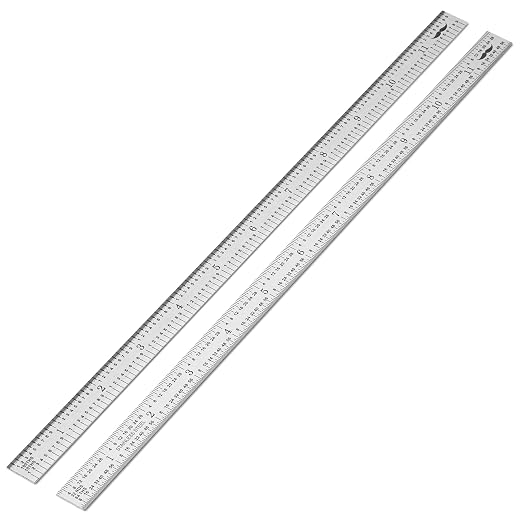 Mr. Pen- Machinist Ruler, 12 Inch, 2 Pack, Stainless Steel Imperial | Precision by MrPen
