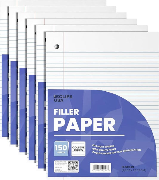 Loose Leaf Paper College Ruled Notebook Paper College Ruled Lined Writing by E-CLIPSUSA