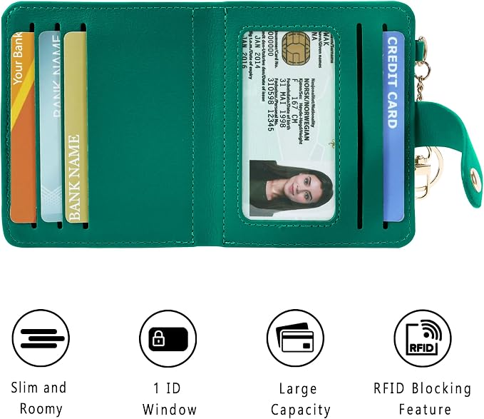 Airkit Small Wallet Women RFID, PU Leather Card Holder - Image 6