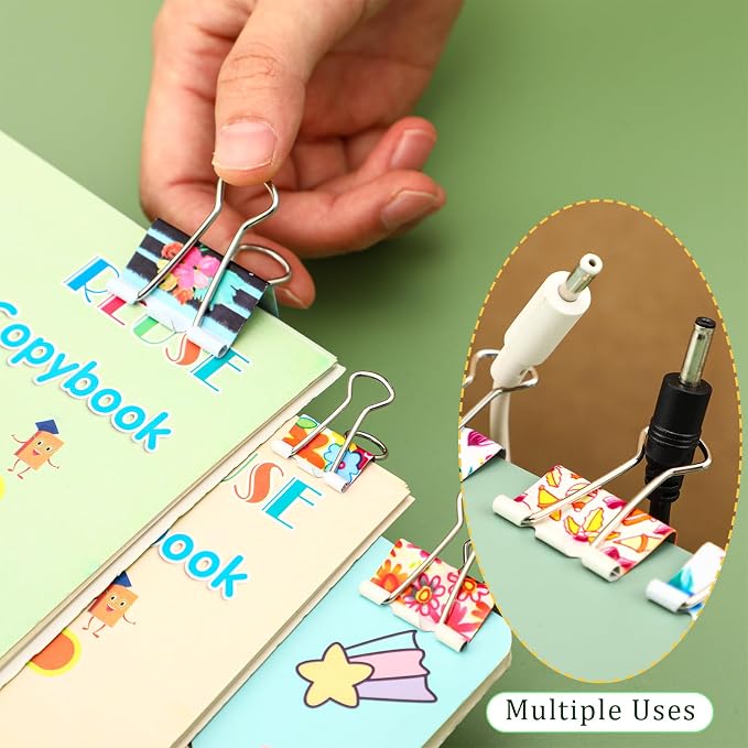 Cholemy 112 Pcs Cute Binder Clips - Image 6