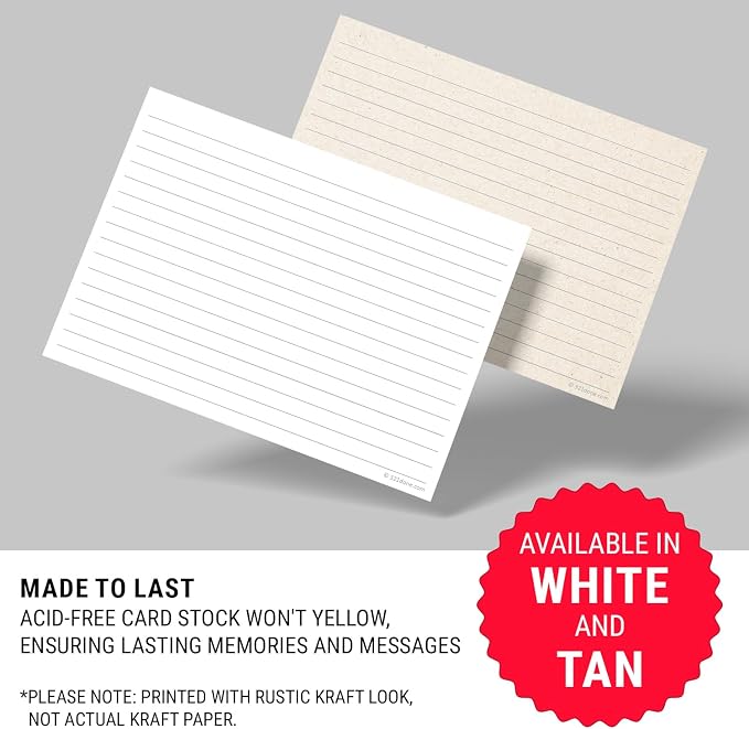 321Done Ruled Note Cards, 5x7 Thick Index Cards - Image 4
