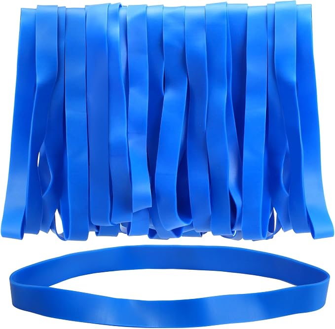 LotFancy Large Rubber Bands, Heavy Duty Blue Long Rubber Bands by LotFancy