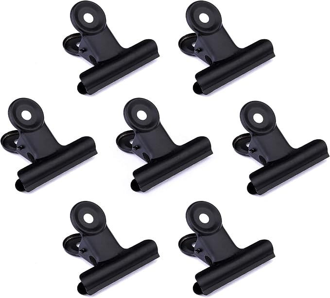 20 Pack 2 Inch Polished Steel Clips, Metal Bulldog Binder Clips, Large Hinge by HomeImpel