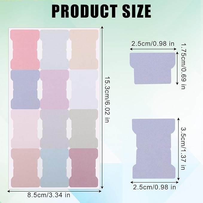 480pcs Writable Sticky Index Tabs, Self Adhesive Paper Blank Monthly Labels - Image 2