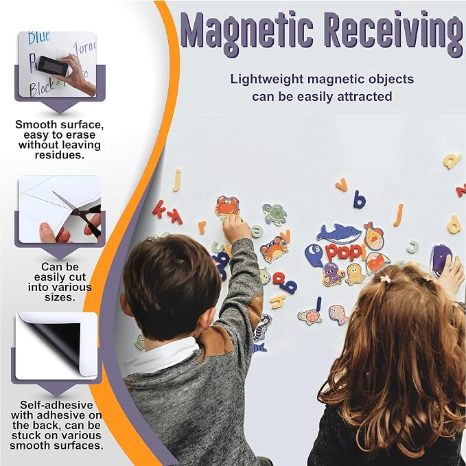 Magnetic Dry Erase Board Paper 36" x 24" Adhesive Backing White Board Sticker - Image 4