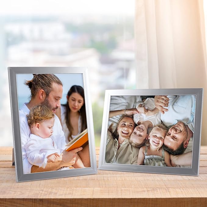 Giftgarden 8.5x11 Picture Frame Silver Set of 12, Wall or Tabletop Display - Image 7