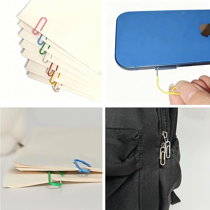 Paper Clips Colorful, Durable and Rustproof, Coated Paperclips Great - Image 4