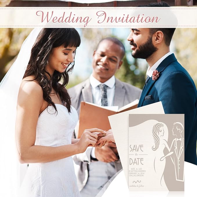 Geosar 150 Sheet Linen Cardstock Invitation Cardstock Heavyweight Printer Paper - Image 3