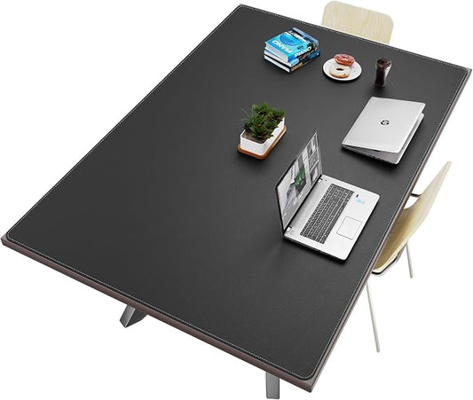CENNBIE HUGE180 70.8" x 47" Black Leather Desk Mat by CENNBIE