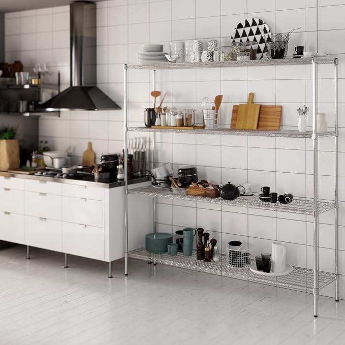 Regal Altair 18" Deep x 72" Wide x 74" Height Wire Shelving Kit | 4-Tier | NSF - Image 7