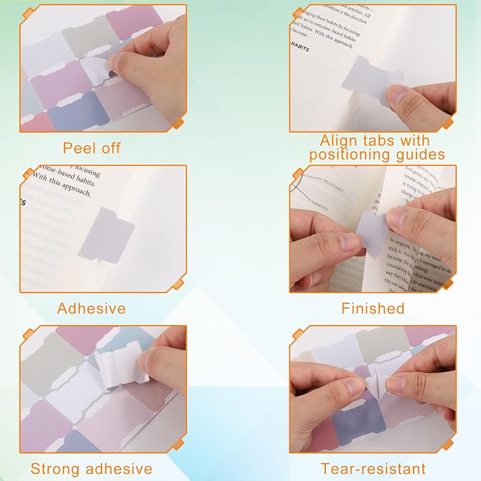 30 Sheets/360 Pieces Sticky Index Tabs, Double Sided Book Page Markers Mark - Image 5
