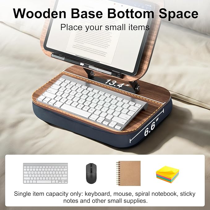 Lap Bean Bag Book Holders for Reading Hands Free, Adjustable Book Stand | - Image 6