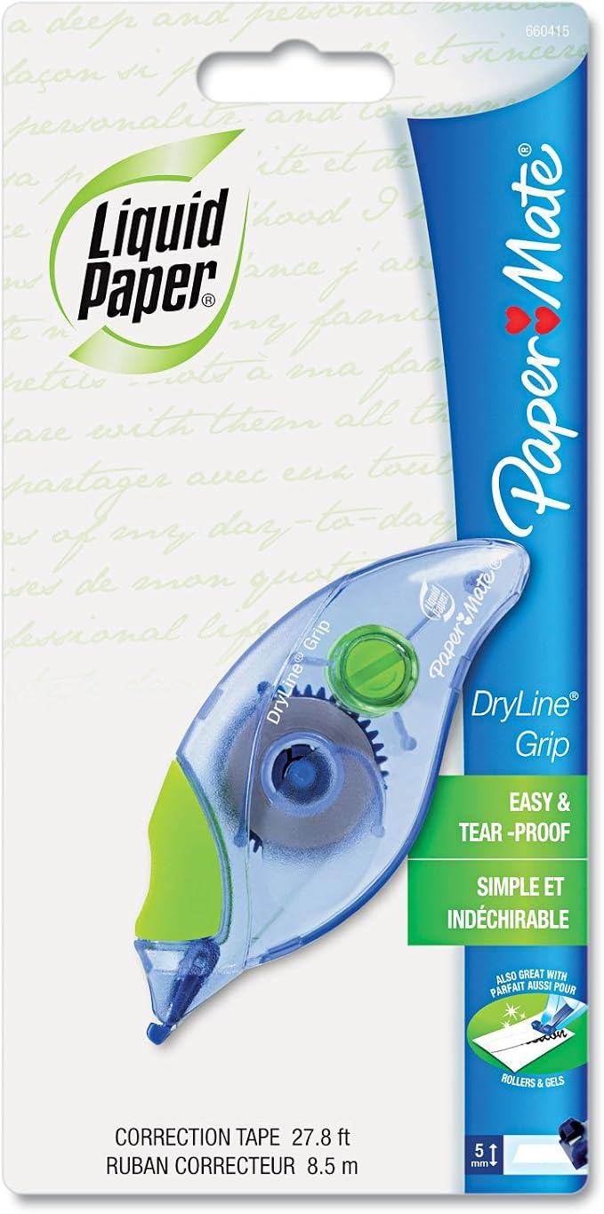 Paper Mate 660415 Liquid Paper DryLine Grip Correction Tape Dispenser, Rewrite - Image 2