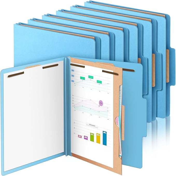 Skyygemm 12 Pcs Classification Folders 3 Pocket Dividers Letter Size Employee by Skyygemm