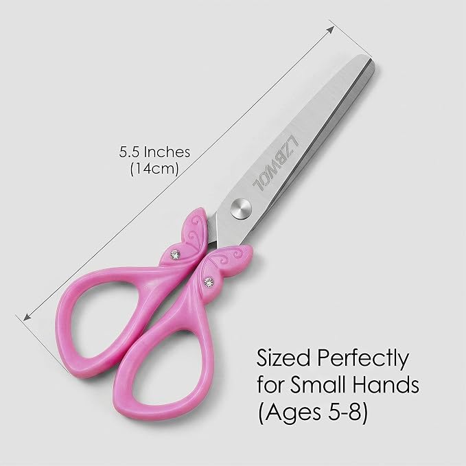 Kids Scissors Ages 5-8, 5.5" Safety Blunt Tip - Image 7