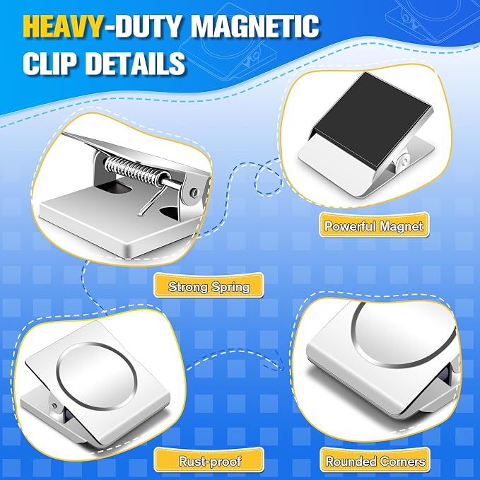 Grtard Strong Magnetic Clips, 2.2 Inch Extra Large Magnetic Clips Heavy Duty - Image 7