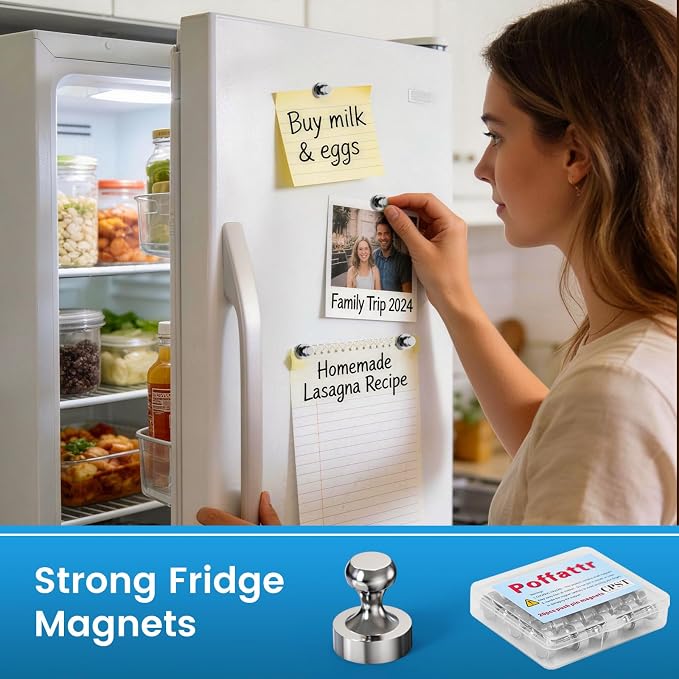 Fridge Magnets, Refrigerator Magnets, Magnetic Push Pins Perfect - Image 3
