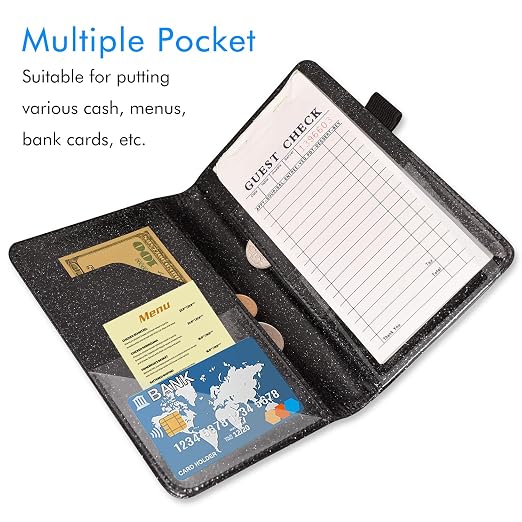 ACdream Server Books for Waitress, Guest Book Note Pad, Cute Pocket Leather - Image 3