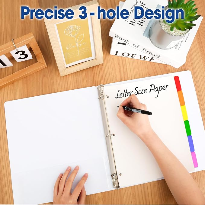 120 Pcs Binder Dividers with Multicolor Tabs, 1/6 Cut Tabs, Dividers - Image 3