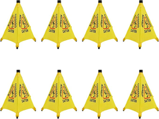 20 inch Wet Floor Sign 8 Pcs, Pop up Foldable Wet Safety Signs by Unknown