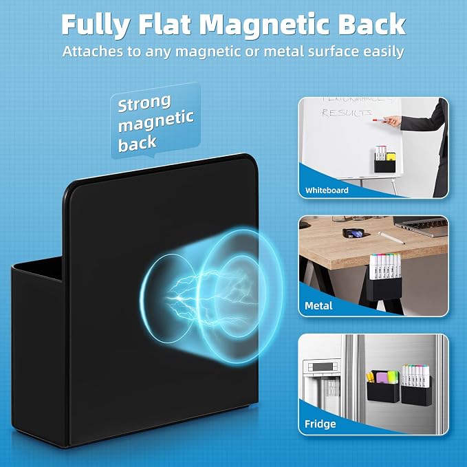 Mabrasse 2p Magnetic Dry Erase Marker Holder, Pen and Eraser Holder - Image 2